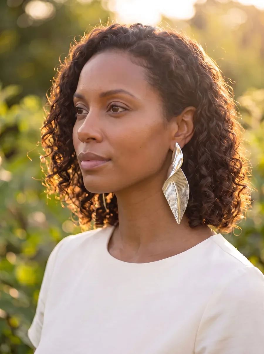 Silver Leaf Earrings